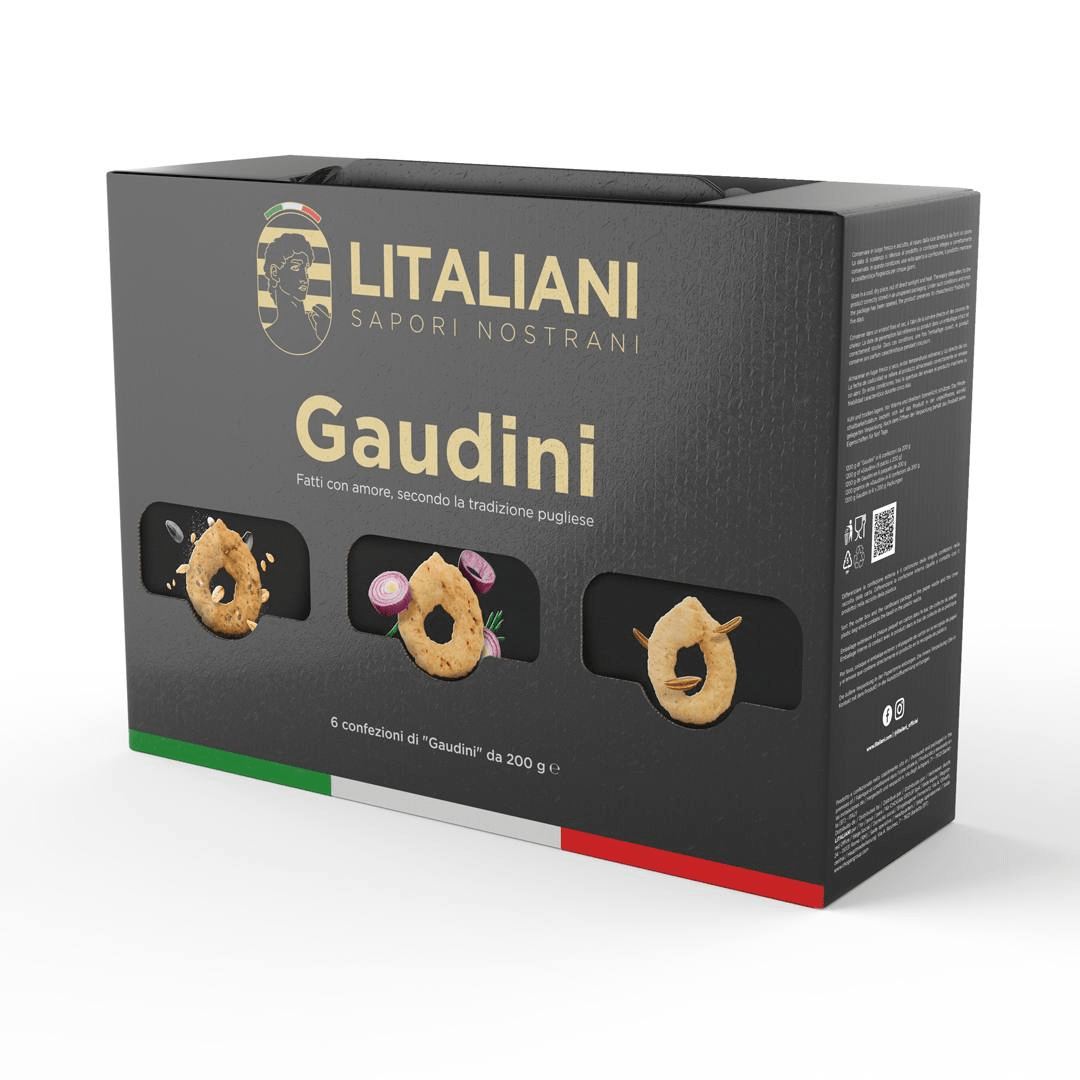 Die #Gaudini von #Litaliani sind das Symbol der Apulischen Backtradition. Hergestellt aus Weichweizenmehl, Weißwein und nativem #Olivenöl extra, stellen sie ein schmackhaftes Nahrungsmittel dar. Ideal zu jeder Tageszeit als #Knabbersnack oder als knusprige Alternative zum Brot bei den Hauptmahlzeiten. Die Box Gaudini enthält: • 1 x LIT0008 (Gaudini – #Taralli mit Kartoffeln); • 1 x LIT0005 (Gaudini – Taralli mit Zwiebel); • 1 x LIT0007 (Gaudini – Mehrkorn-Taralli); • 1 x LIT0002 (Gaudini – Taralli mit Fenchelsamen); • 1 x LIT0003 (Gaudini – Taralli mit Chili); • 1 x LIT0001 (Gaudini – Taralli klassisches Rezept).
#madeinitaly by #Chogan #cucinaitaliana🇮🇹 #schmankerl #gourmet #gaudi
https://aurorapure.at/produkt/box-gaudini-6-packungen-taralli-1200-g-6-packungen-a-200g/